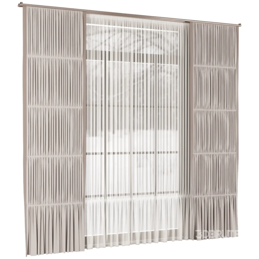 Silk and Cotton Curtain Set 114 Image 2