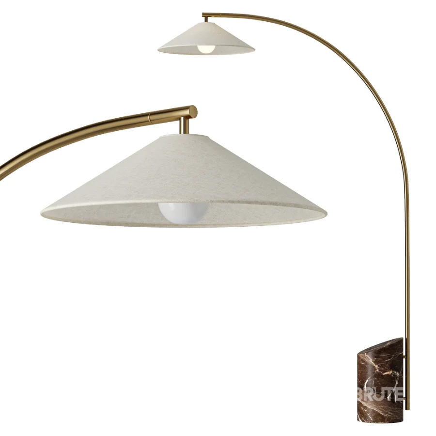 West Elm Kern Marble Floor Lamp Image 1