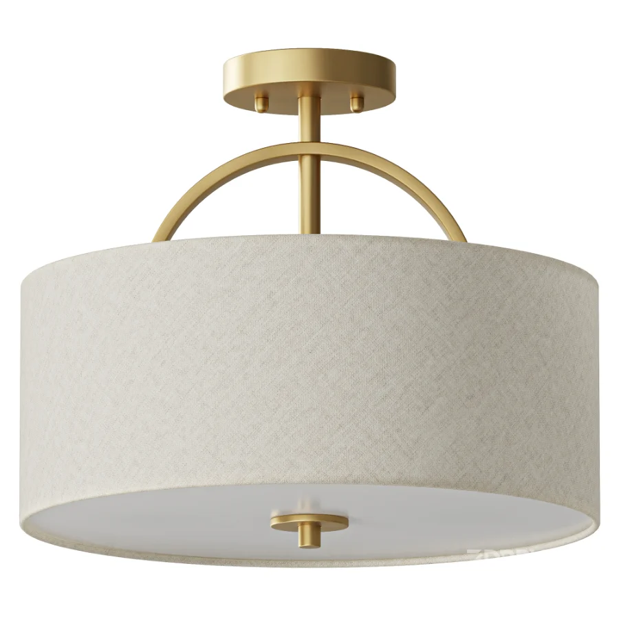 Ralston Linen Semi Flush Mount Image 2