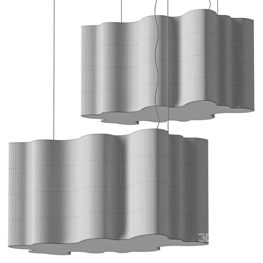 Cloud Form Fabric Pendant Lamp Image 4