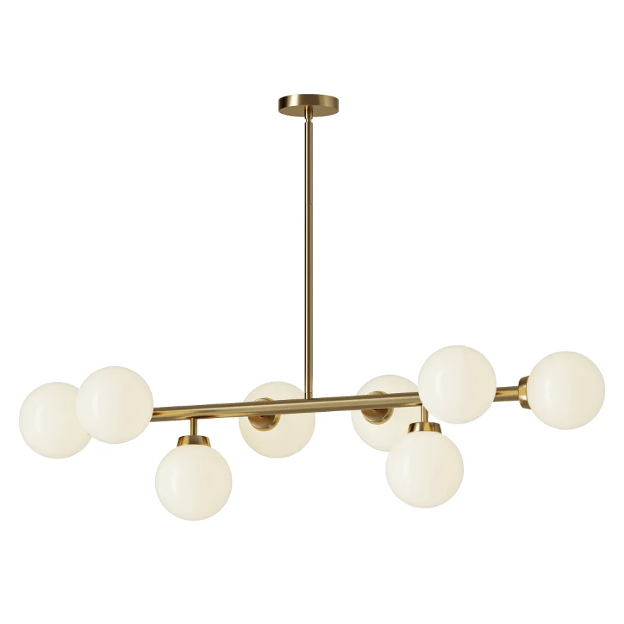 Jewellia 8 Light Dimmable Sputnik Modern Linear Chandelier Image 2