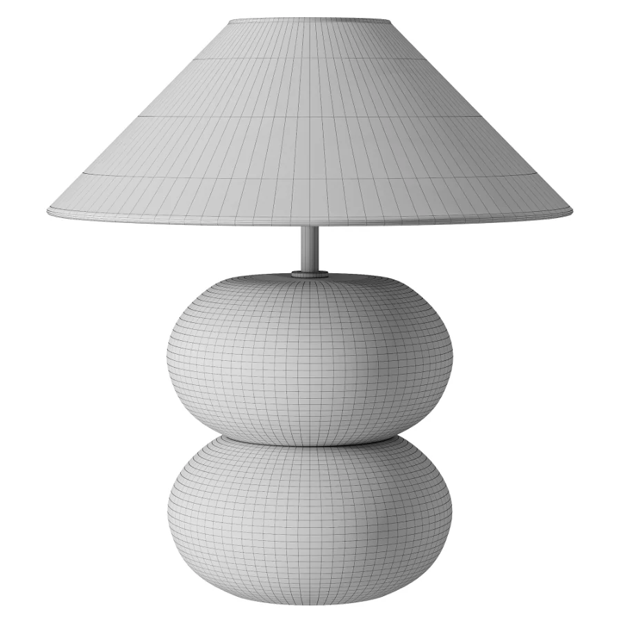 Cream Double Bubble Lamp Image 3