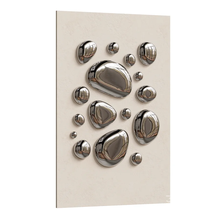 Chrome Bubble Wall Decor 16 Image 3
