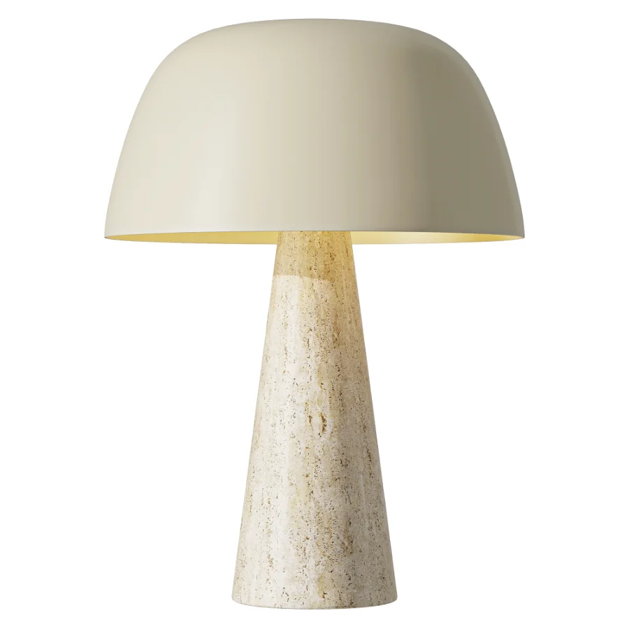 Lindby Magritt table lamp beige metal stone Image 1