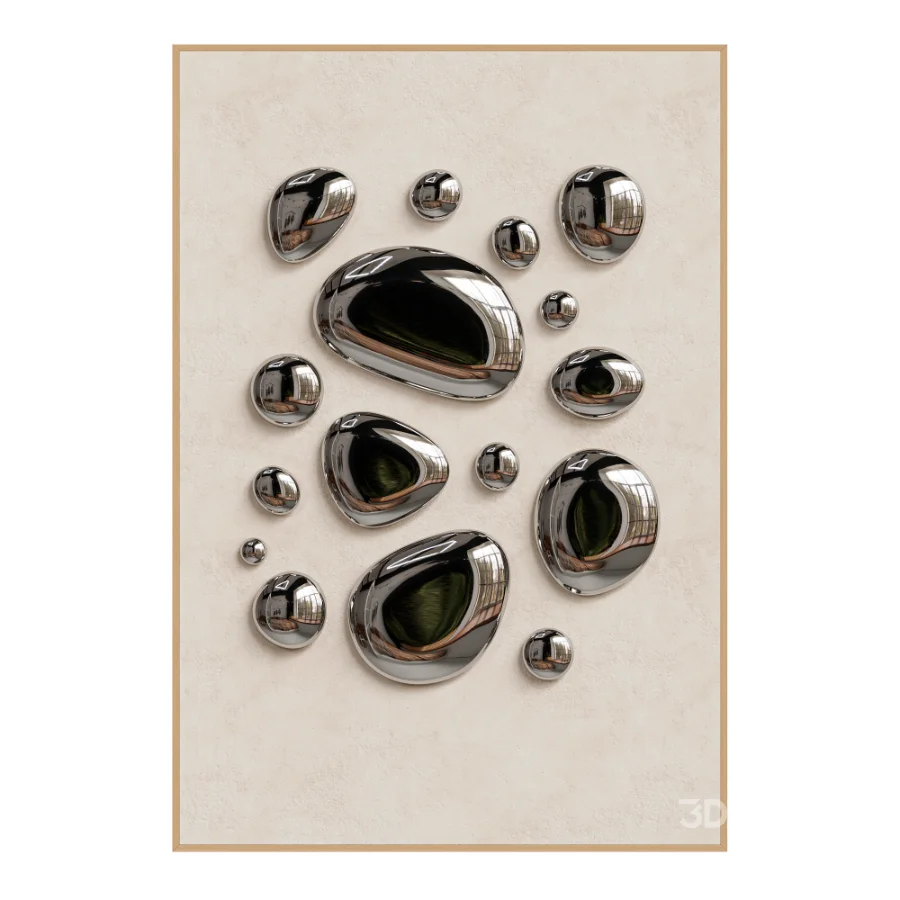 Chrome Bubble Wall Decor 16 Image 1