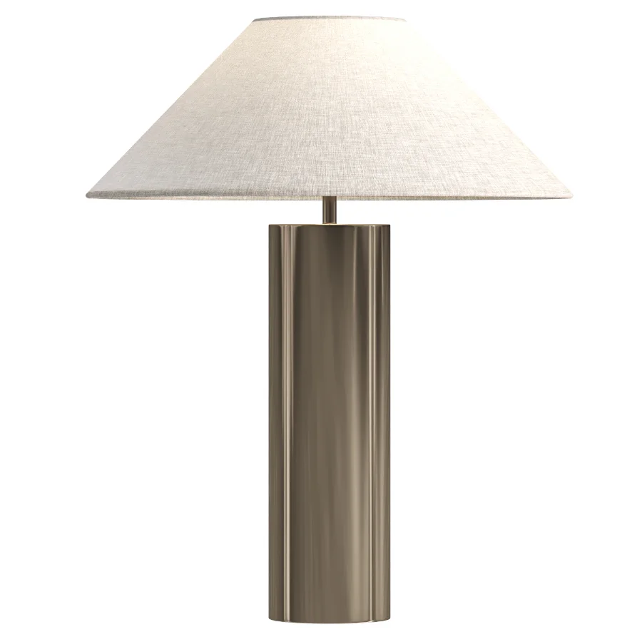 Bleeker Aged Brass And Linen Table Lamp Image 2