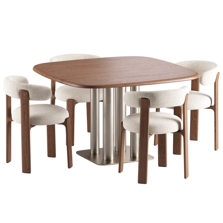 Granite Chair and Melvar Table Image 5