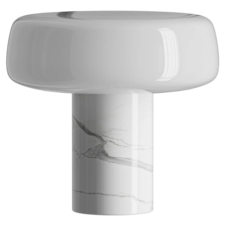 Solid Marble Rechargeable Outdoor Table Lamp Image 1