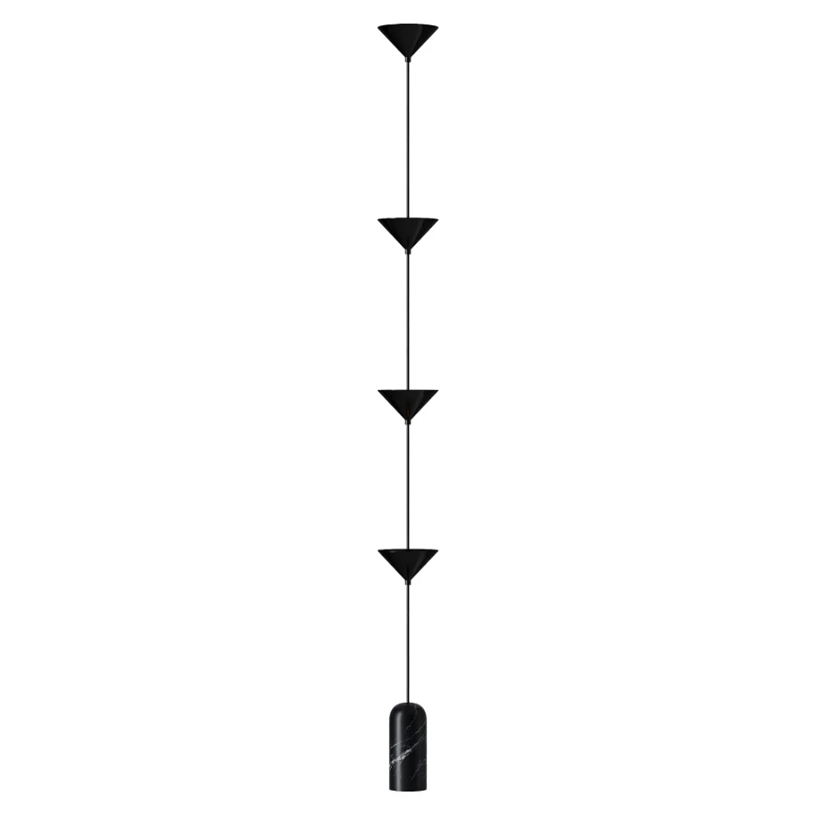 Antares Modern Minimalist LED Marble Metal Floor Lamp Image 2