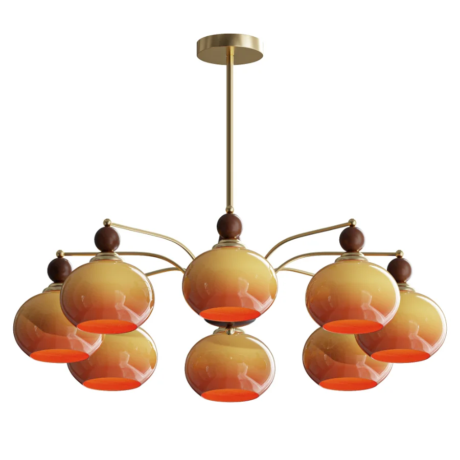 Retro Calliope Chandelier 8 lamps Image 1