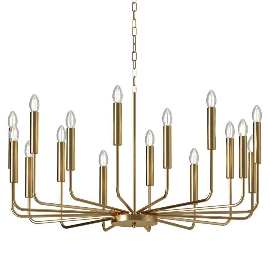 Gracie Oaks Alysse Gold Candle Chandelier 16 Light Image 1