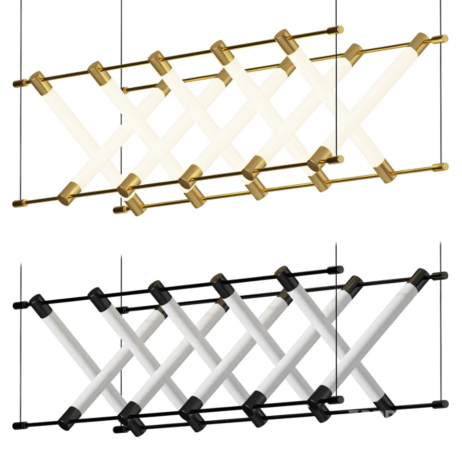 Biosag Lighting Maza Long Linear Chandelier Image 1