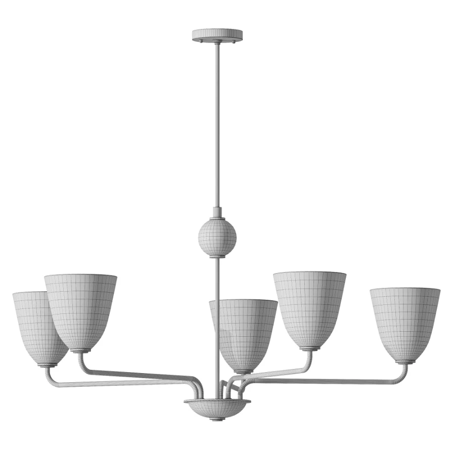 Lola Chandelier Five Arm Satin Brass Image 2