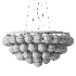 Cloudia Frosted Glass Brass Chandelier 5 Light - Thumbnail 4