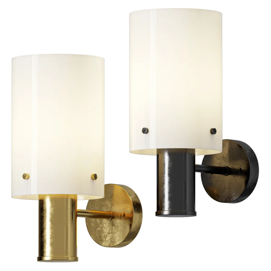 Swedish Brass Acrylic Wall Light 1960s Image 1