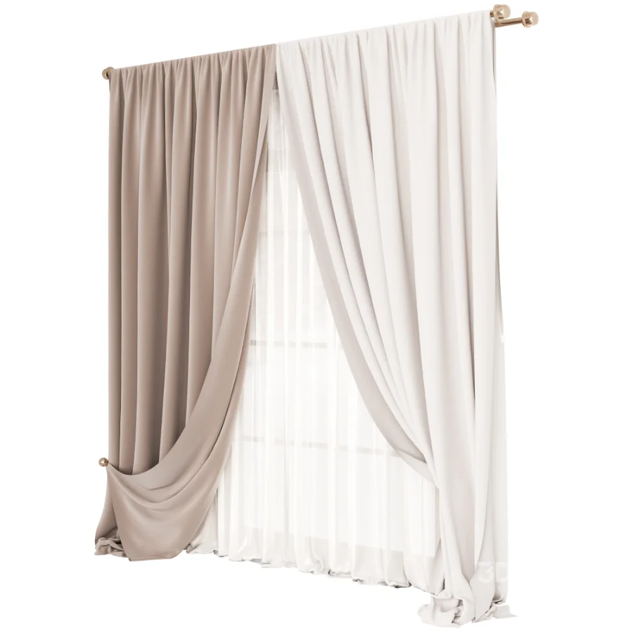 Silk and Cotton Curtain Set 112 Image 3