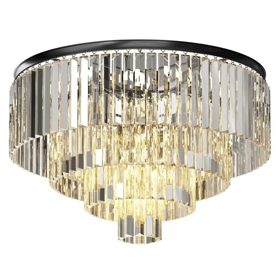 Modern Gold Luxury Crystal Ceiling Image 1