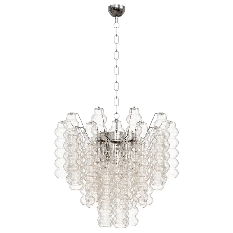 Murano Chandelier Curva Rosa 36 Tubes Image 4