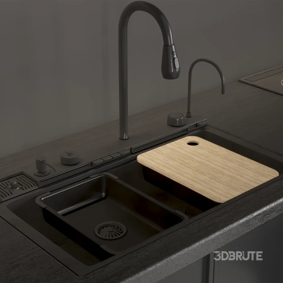 Kitchen Furniture with Appliance Set 01 Image 4