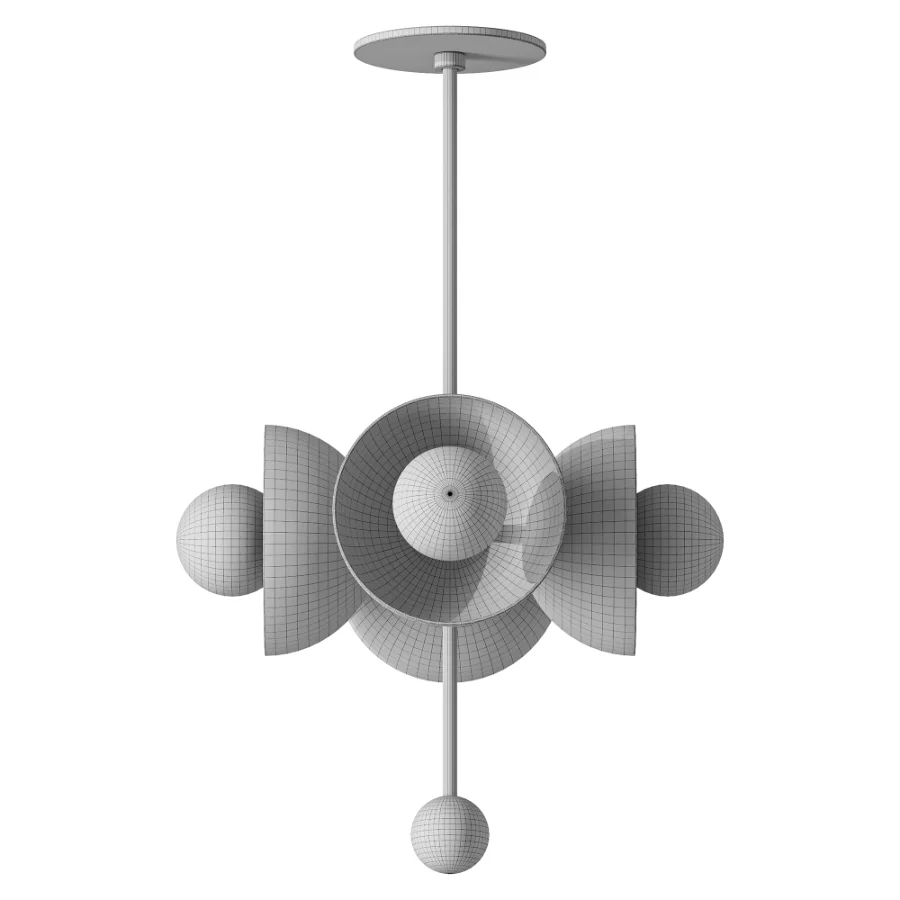 Brass Pendant 4 Milk Glass Globe Lamp Image 4