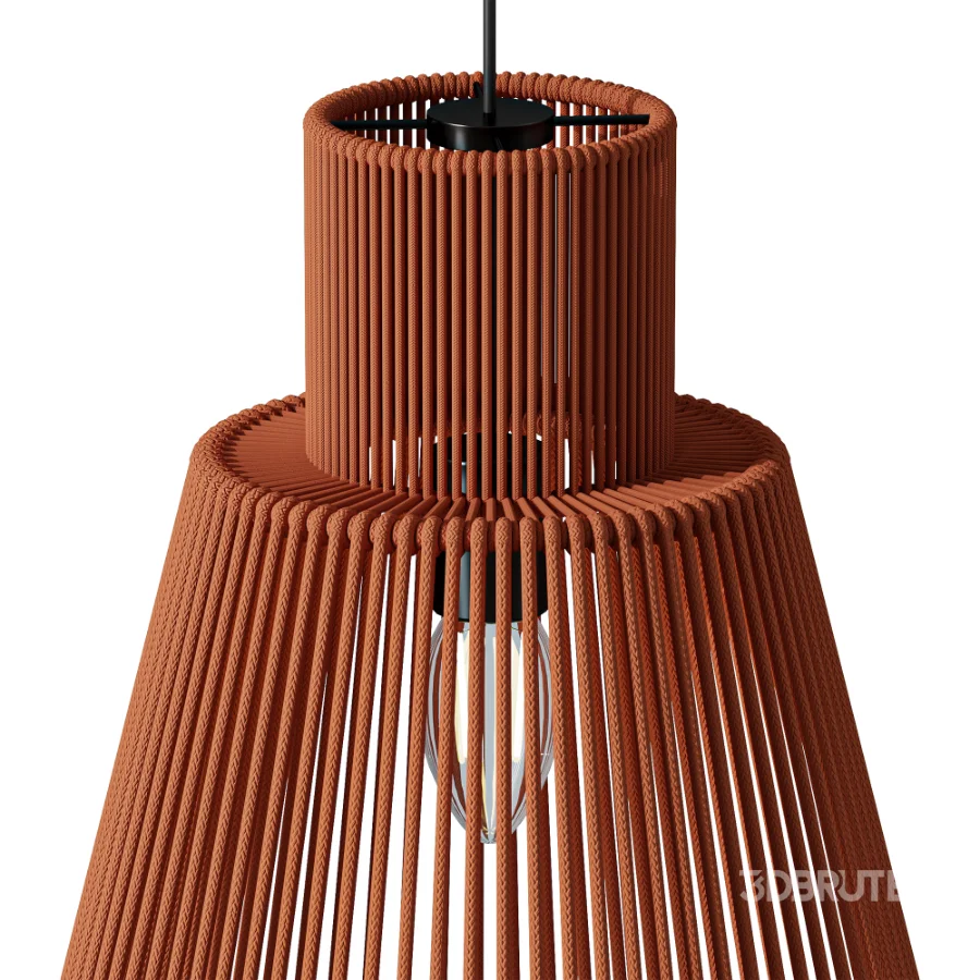 Etsy Handmade Wicker Cotton Lamp Shade Image 4