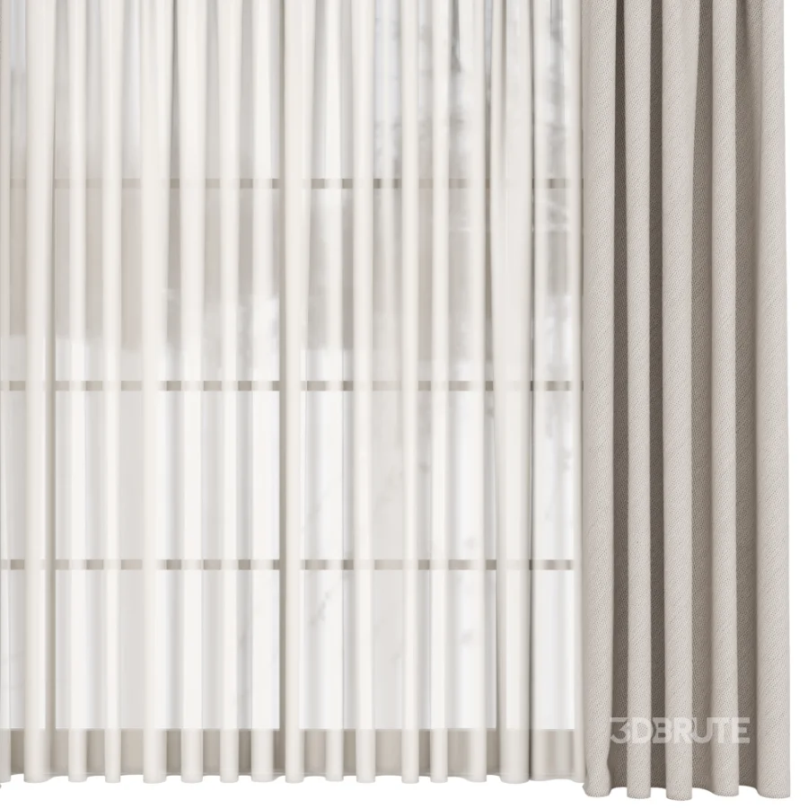 Silk and Cotton Curtain Set 118 Image 3