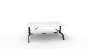 La Coupole Rectangular Iron Bistro Table - Thumbnail 1