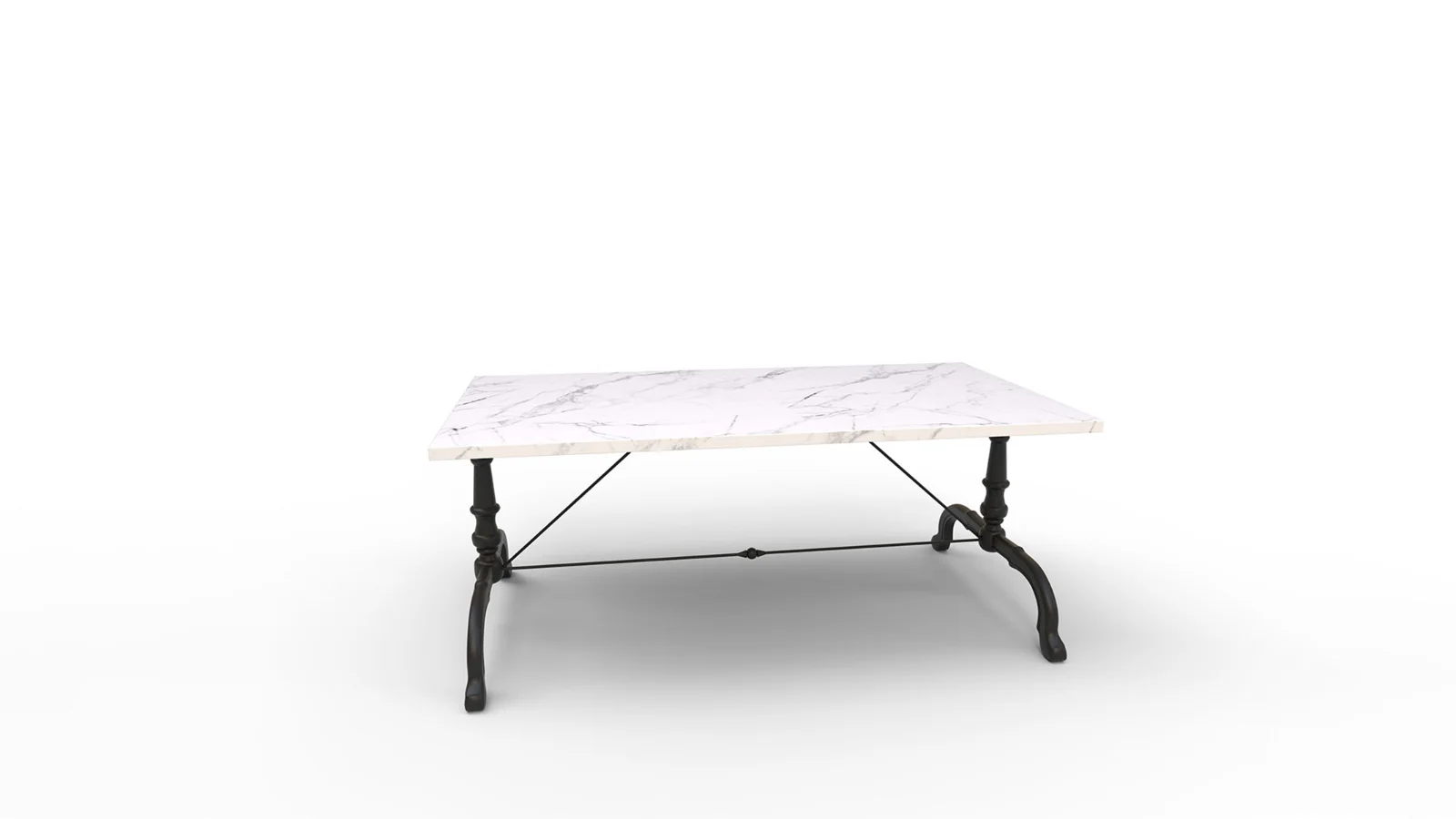 La Coupole Rectangular Iron Bistro Table Image 1