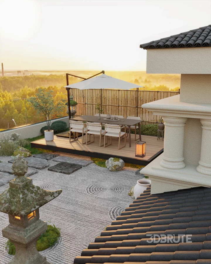 Japanese courtyard Image 4