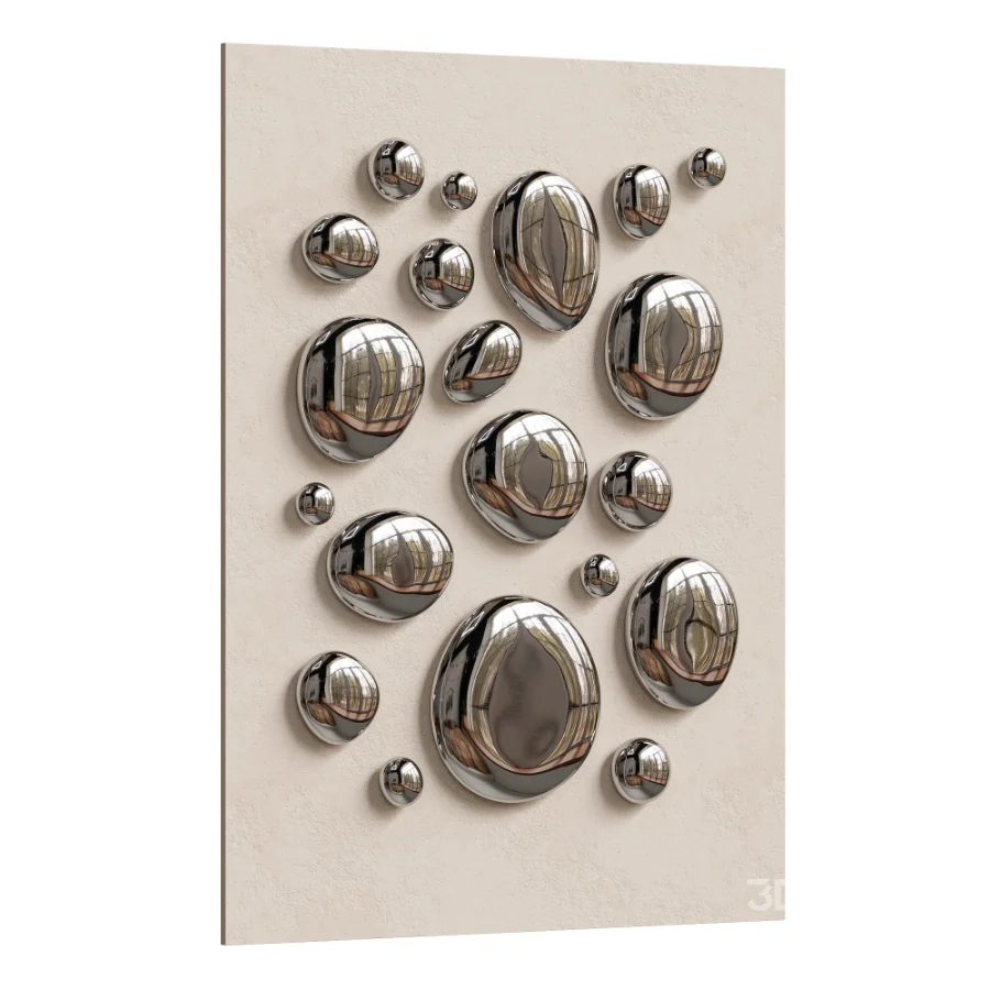 Chrome Bubble Wall Decor 18 Image 3