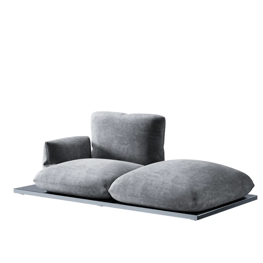 Aura armchair with a modern cushion shape Image 2