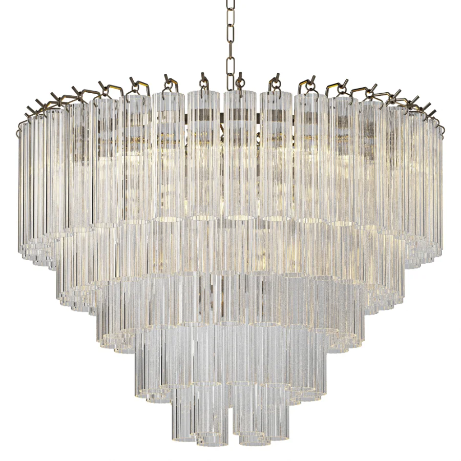 Pagazzi Toulouse Ribbed Glass Chandelier Image 1