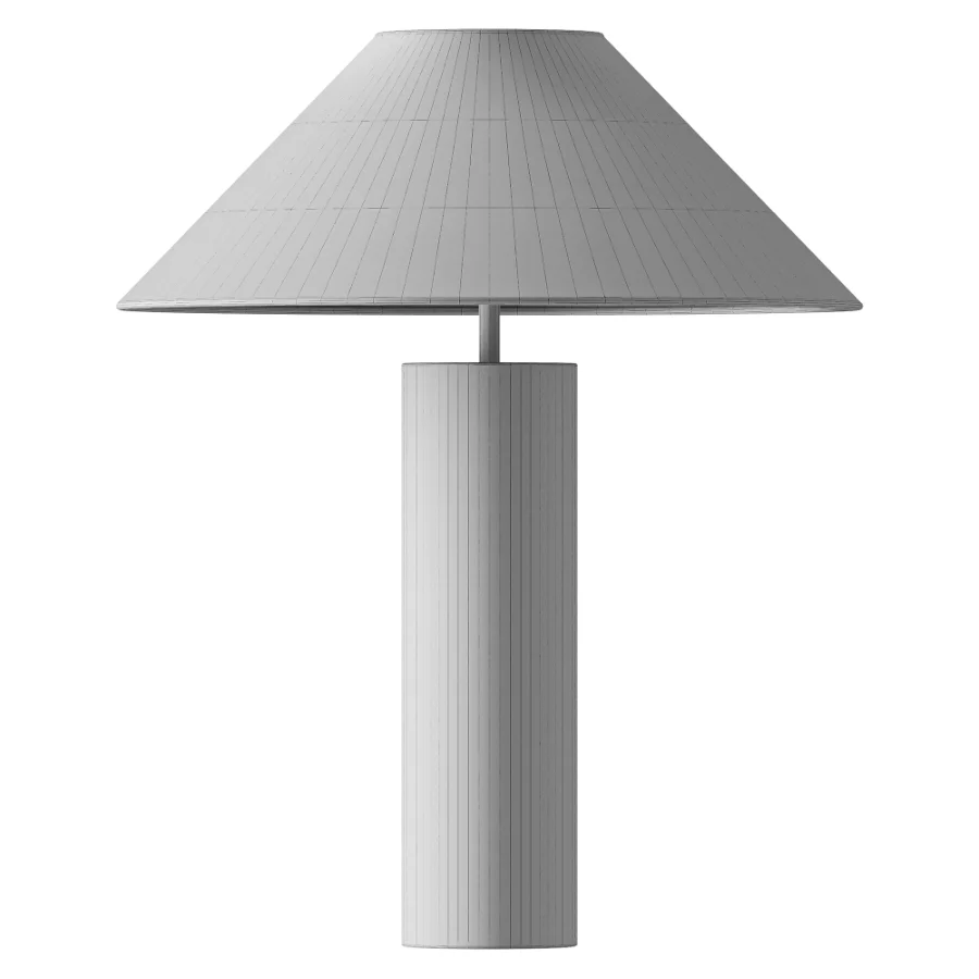 FareDecor Bleeker Aged Brass Linen Fabric Table Lamp Image 3