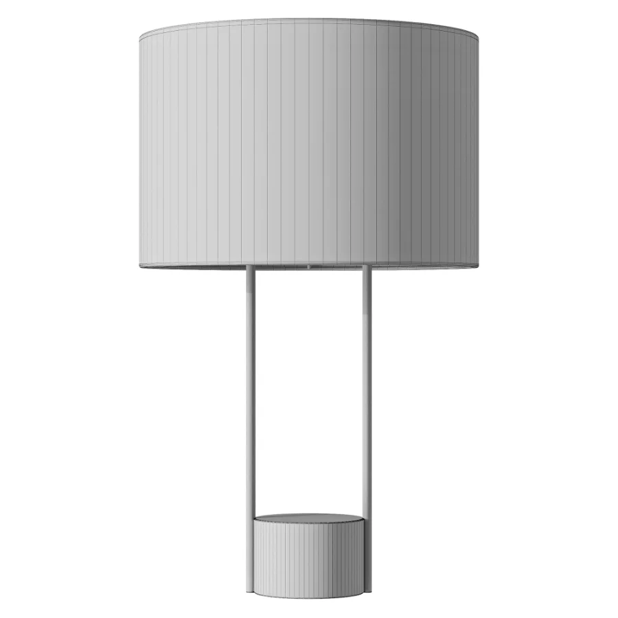 West Elm Industrial Outline Marble Linen Table Lamp Image 3