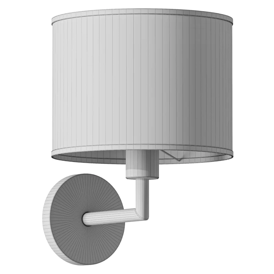 Contemporary Scandinavian Cylinder Fabric Wall Sconce Image 3