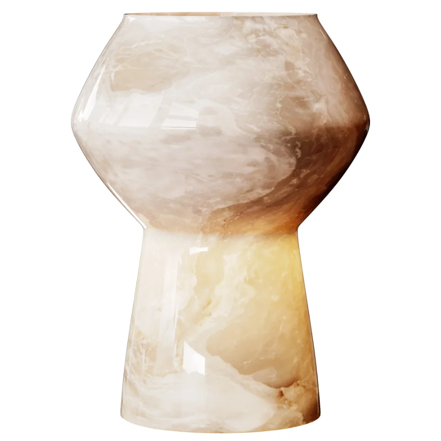 Nathalie Alabaster Sculptural Desk Lamp Image 1