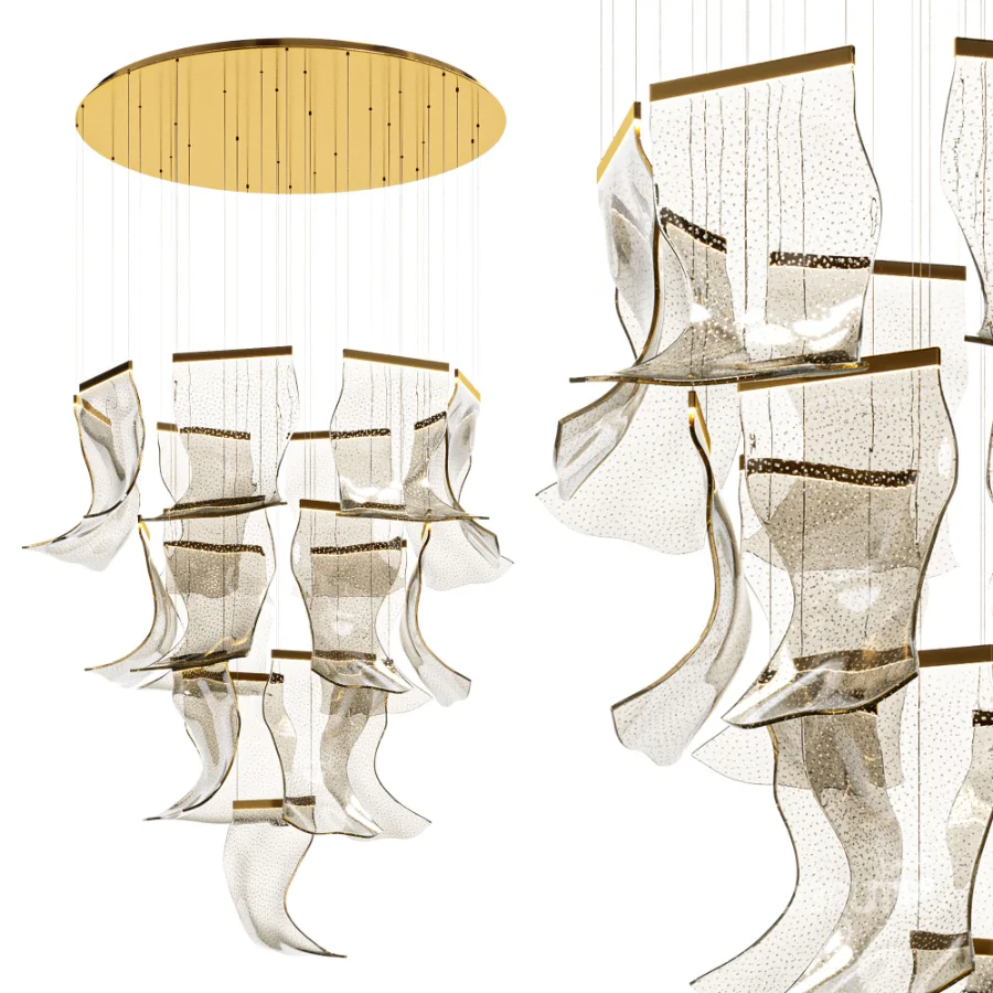 CR ACRYLIC WAVE CHANDELIER Image 5