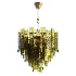 Ceiling chandelier Ice corrugated glass brass - Thumbnail 3