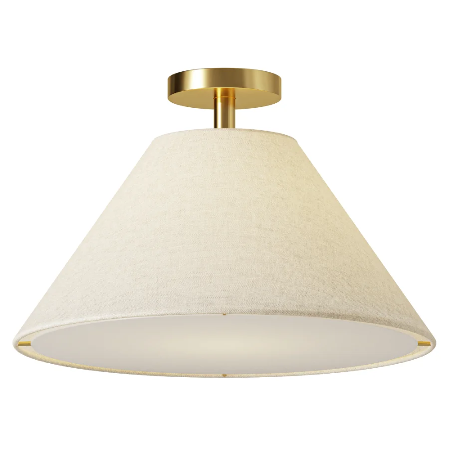 Pottery Barn Holden Linen Flush Mount Image 1