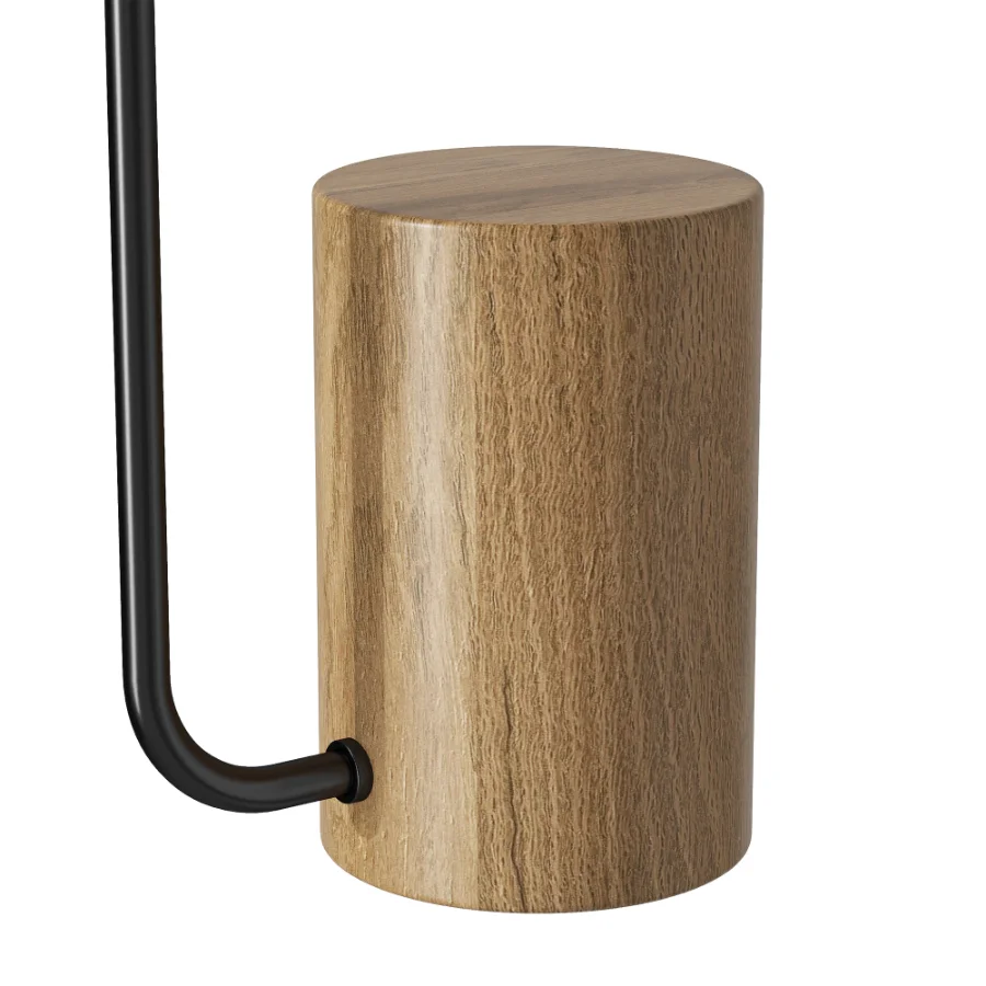 Itens Cogumelo Green Wood Floor Lamp Image 2