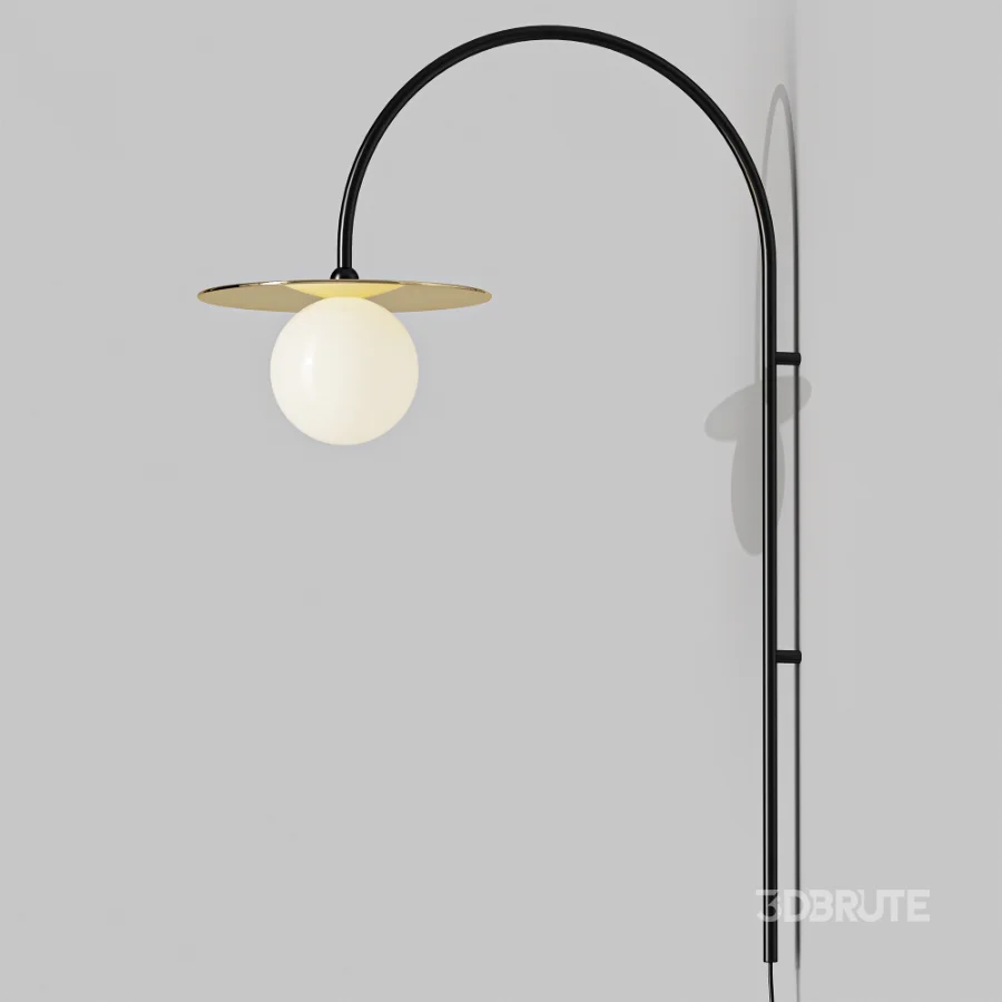 Houseof Charcoal Grey Arch Glass Wall Light Image 1