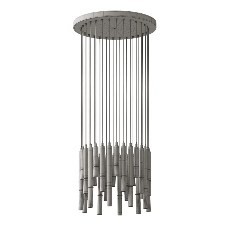 Fold Round Cluster Pendant Chandelier by Hollace Cluny Image 5