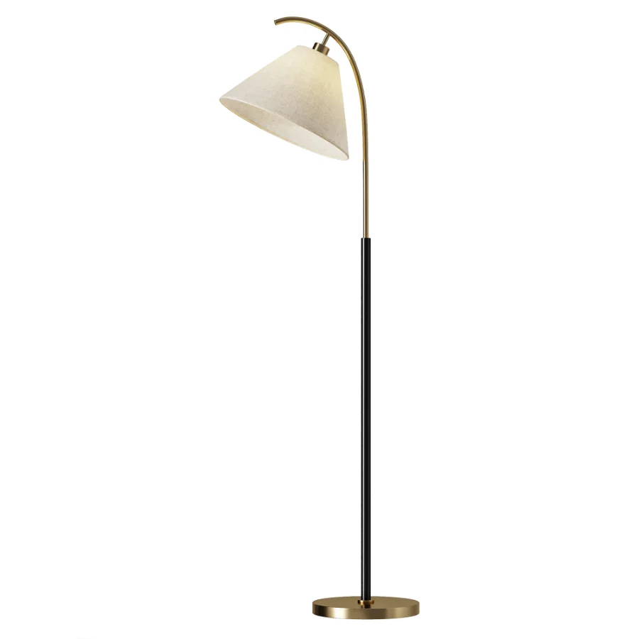 Birch Lane Arlean Brass Black Floor Task Lamp Image 2
