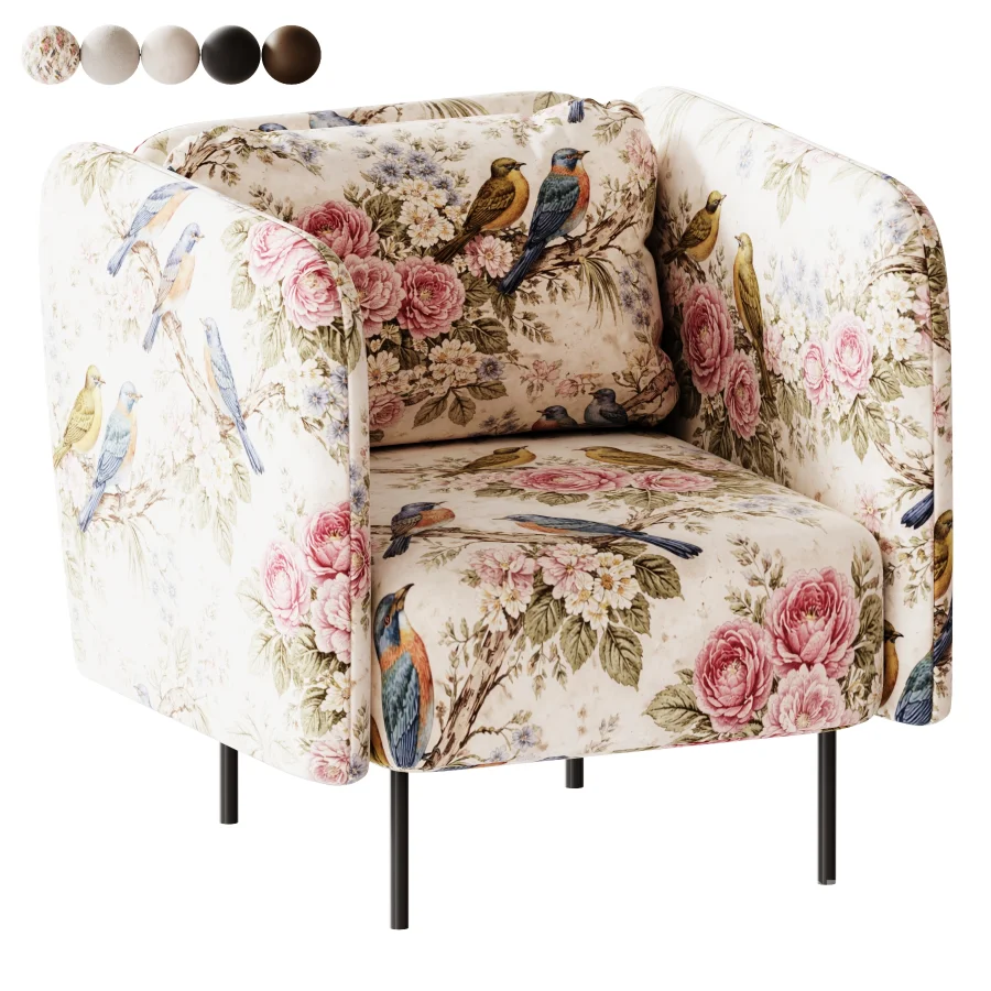 Orchet Velour Terracotta Armchair Image 1