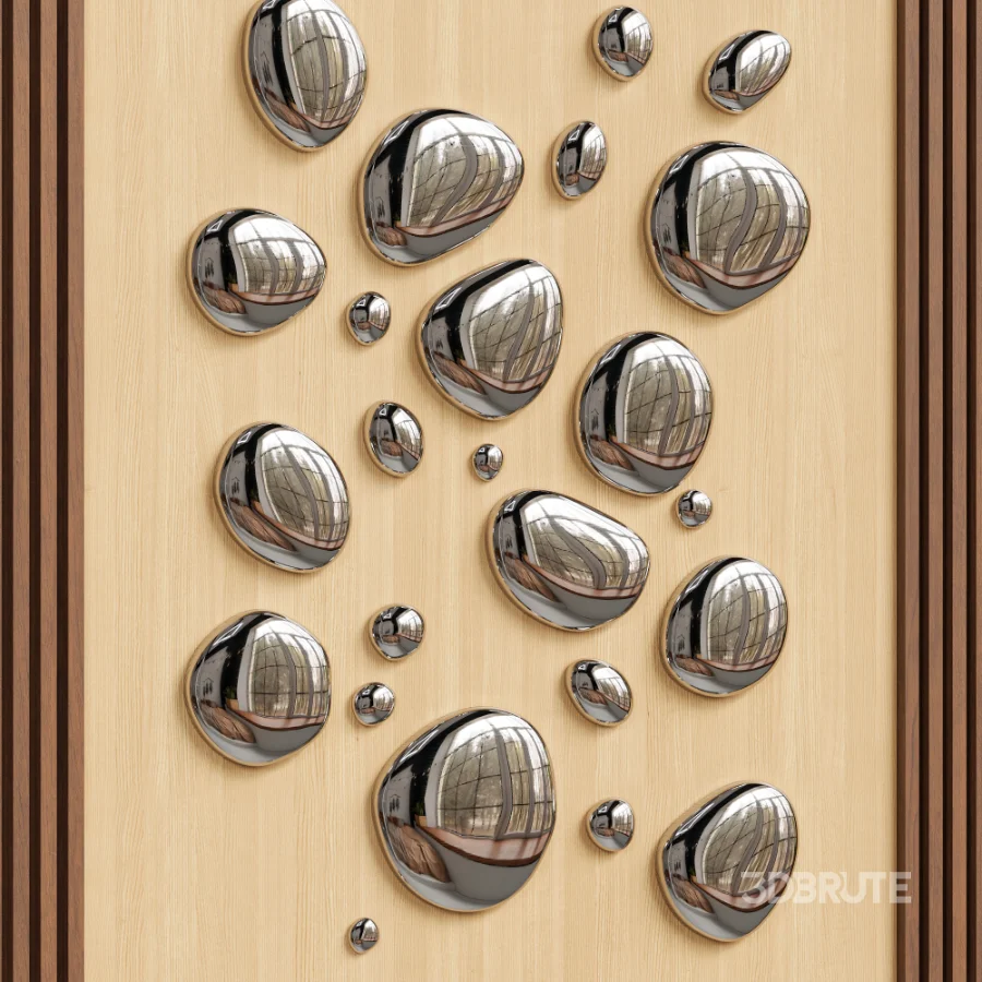 Chrome Bubble 3D Wall Panel Image 4