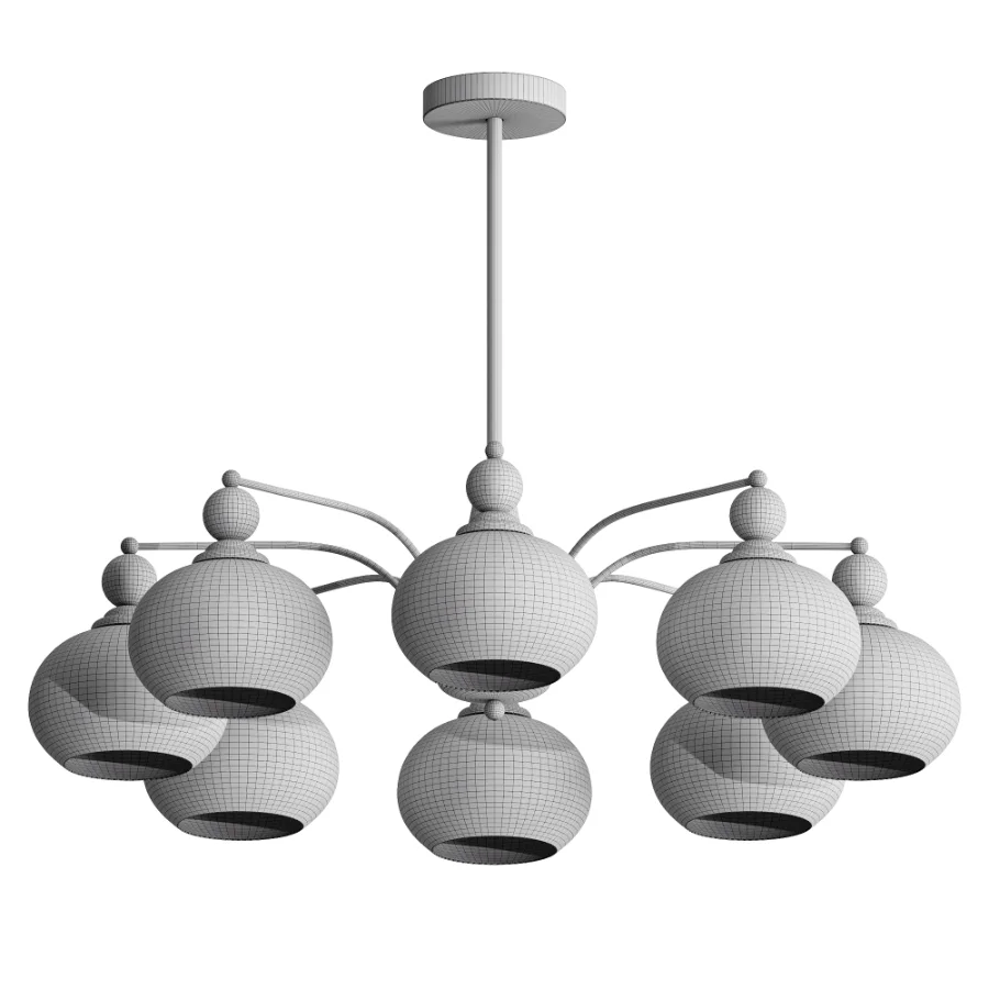 Retro Calliope Chandelier 8 lamps Image 2