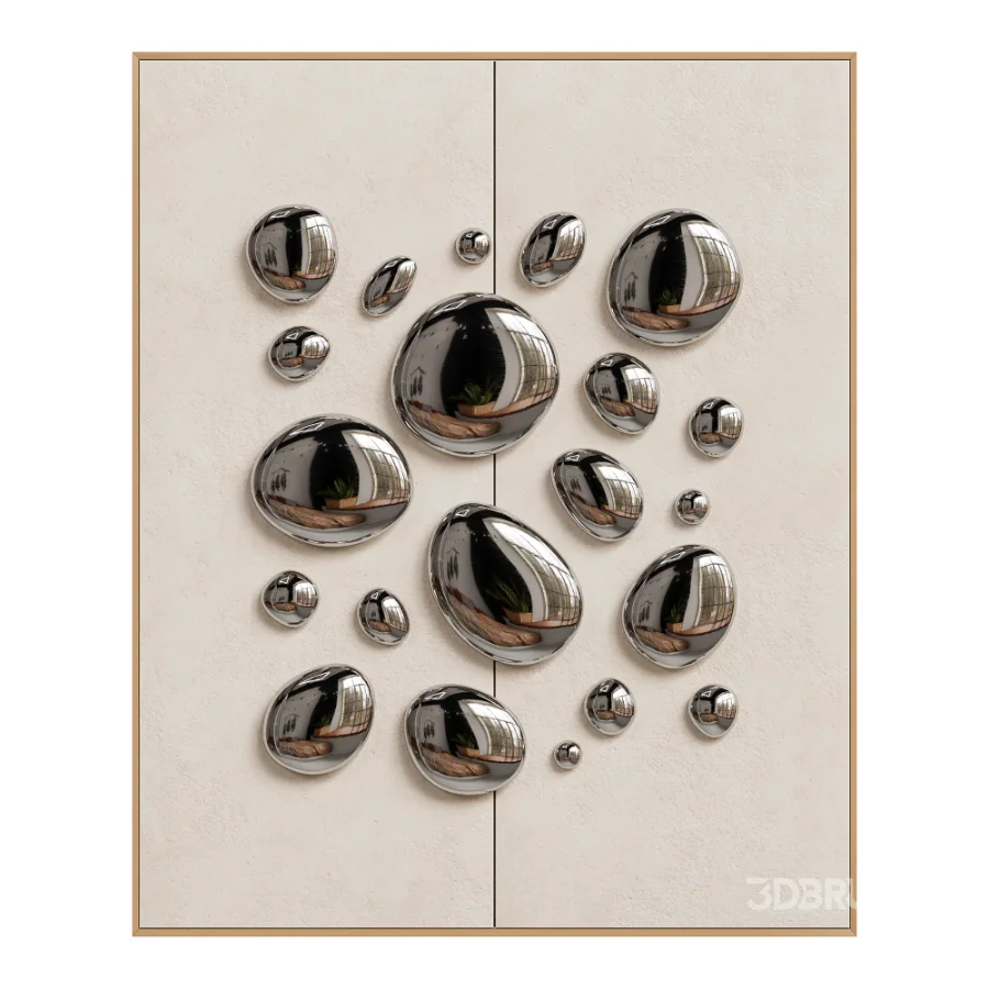 Chrome Bubble Wall Decor 21 Image 1
