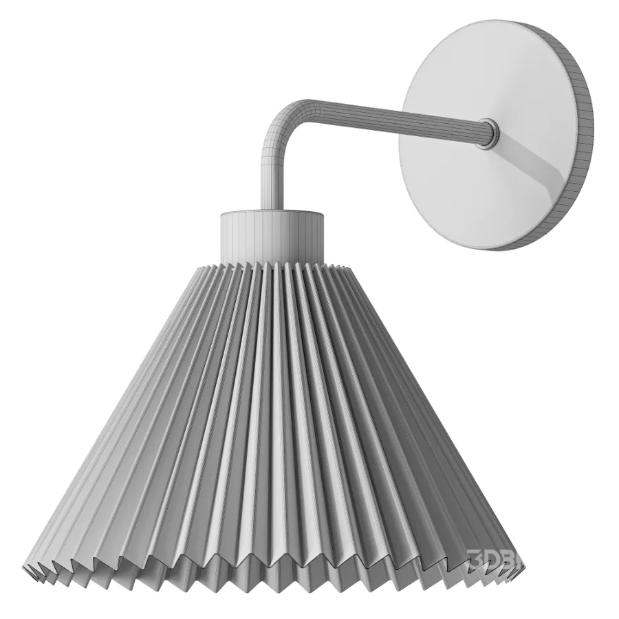 Modern Pleated Umbrella Shade Wall Sconce 1 Light Image 2