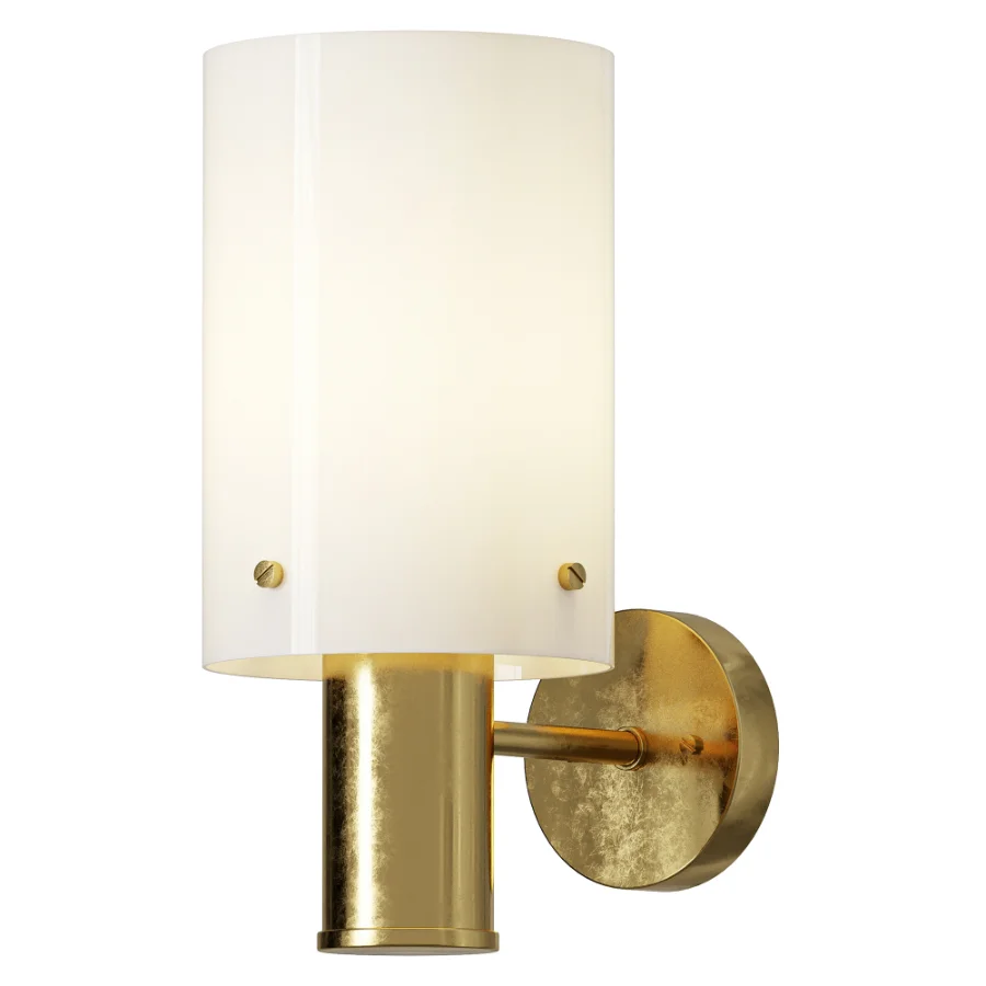 Swedish Brass Acrylic Wall Light 1960s Image 2