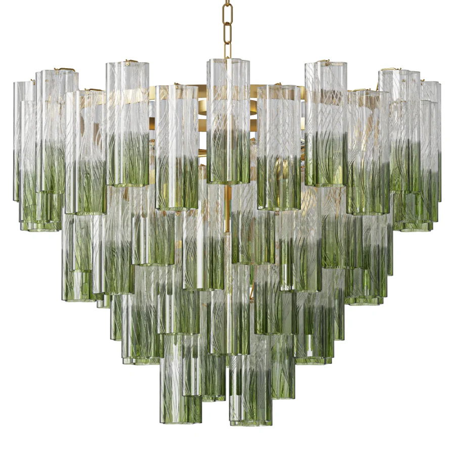 Soho Home Chiara Green Glass Chandelier Image 3